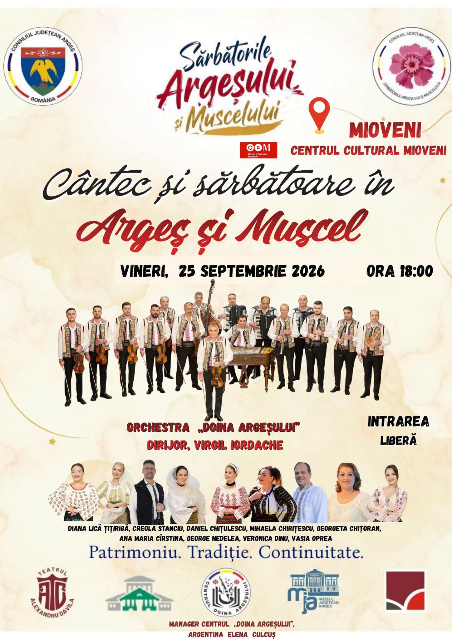 Sărbătorile Argeșului și Muscelului poposesc la Mioveni cu un spectacol de excepție